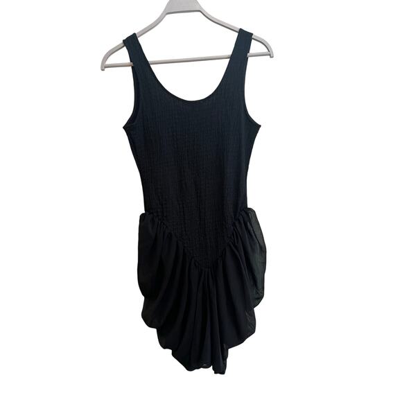 Hers and Mine Smocked Bubble Ballet Black Mini Dress Size: Small New with Tags - Picture 2 of 6